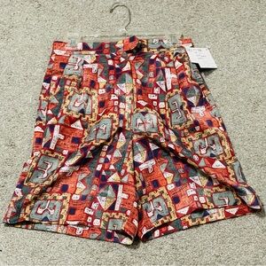 Tail Paprika Multicolor Abstract Pattern Golf Shorts